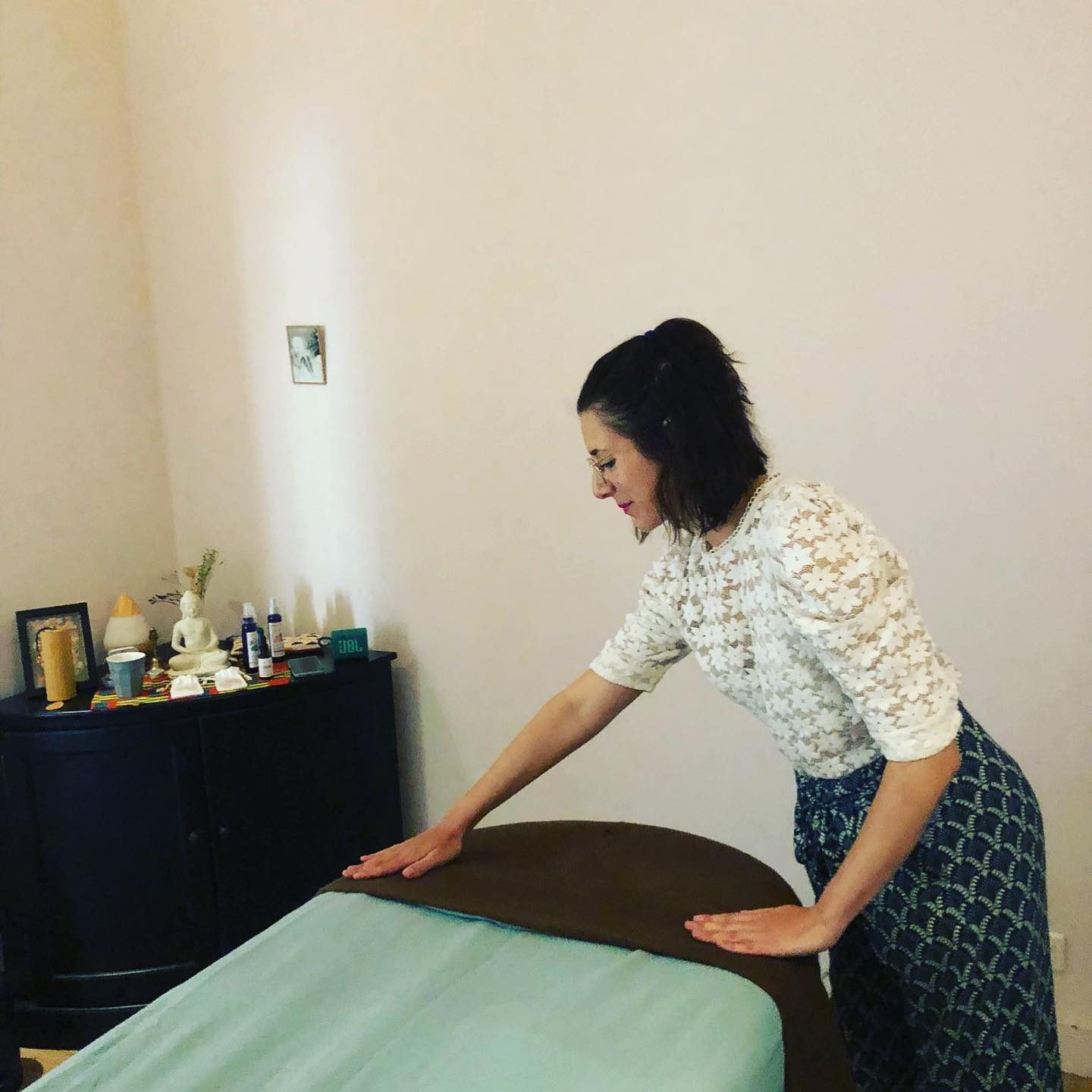 Préparation d'un massage