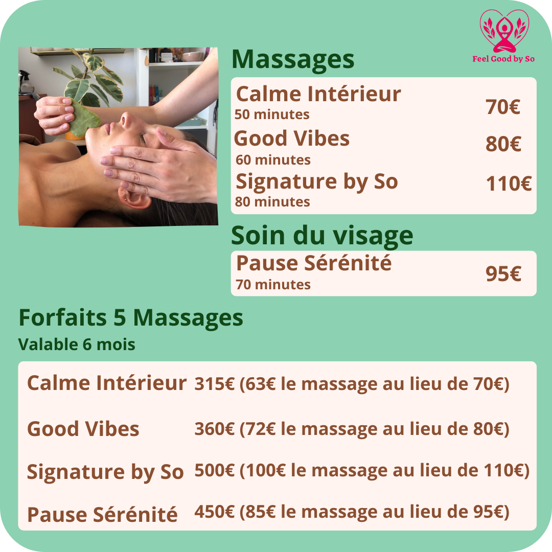 tarifs yoga et massages Nice